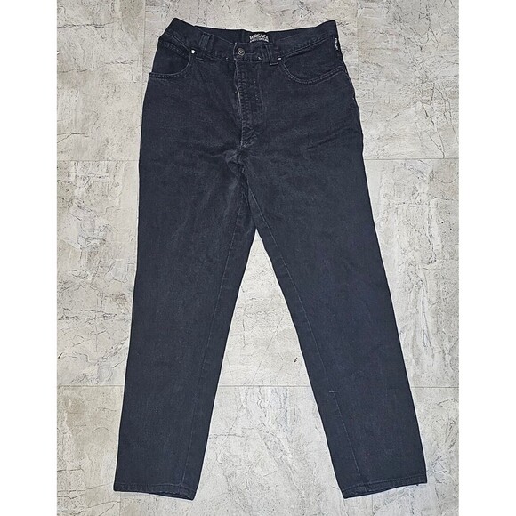 Versace Jeans Couture Denim - Vintage VERSACE COUTURE Womens jeans Black Denim High Waist Jeans  Medusa head